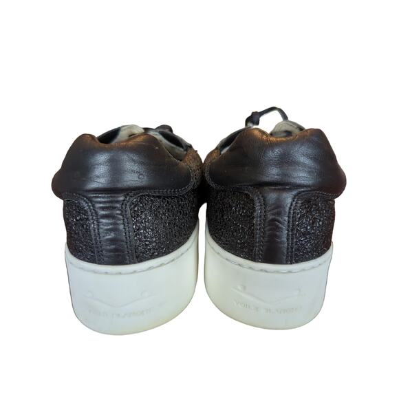 Voile Blanche black textured leather sneaker casual shoes - Picture 5 of 12